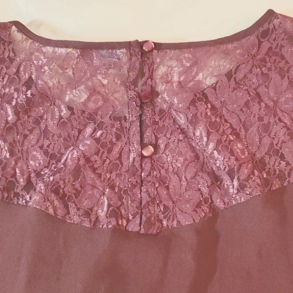 🔻Cap Sleeve Gauze Lace Top